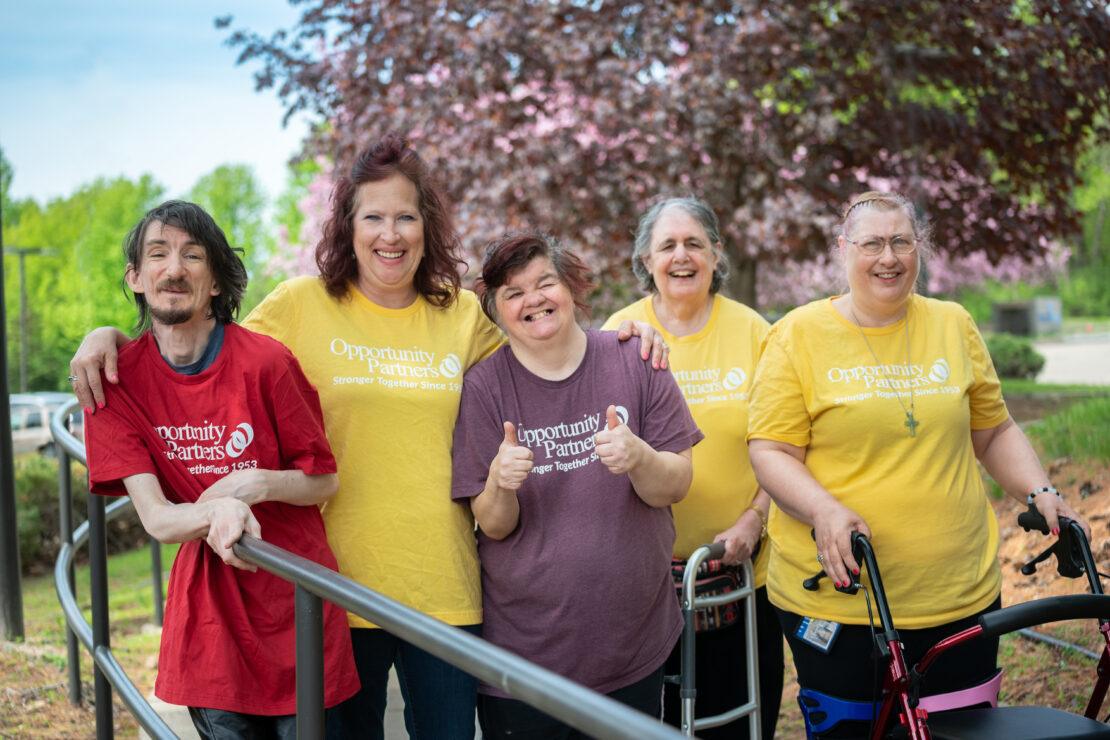 Group of people laughing