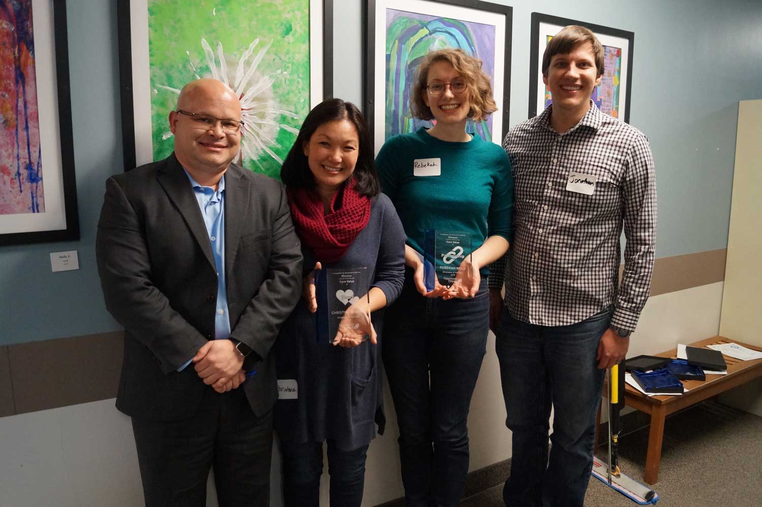 President & CEO Armando Camacho, Christine Wagner, Rebekah Wold and Jonathan Solie