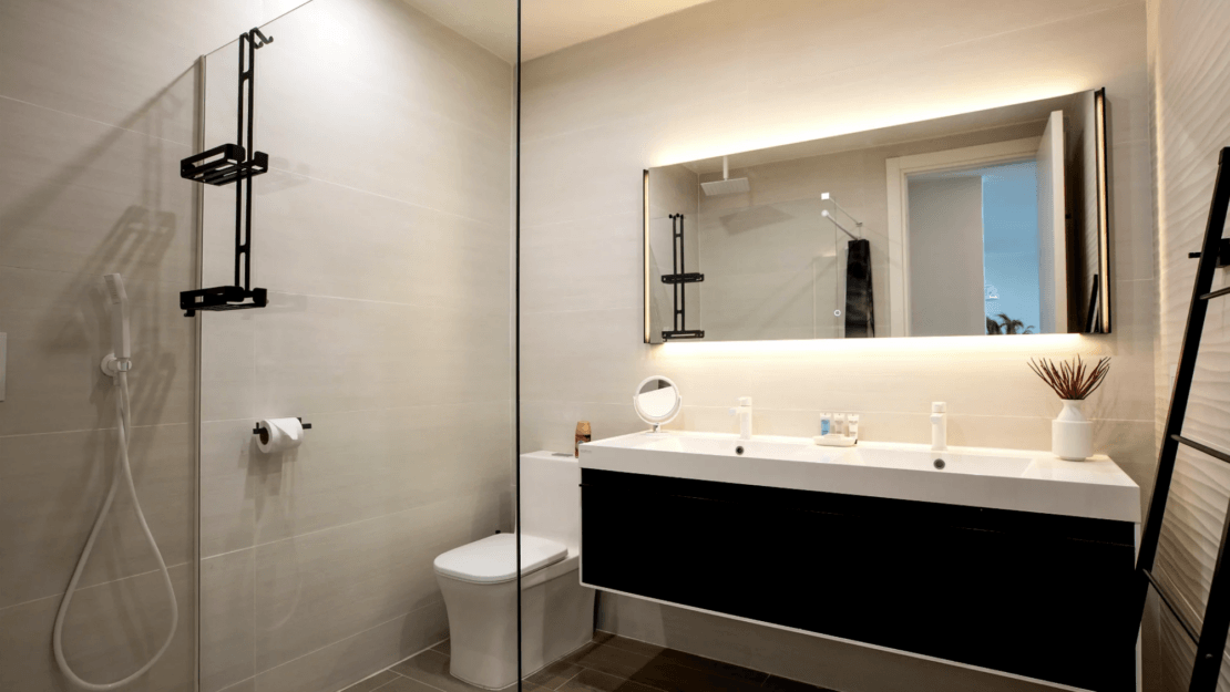 Modern designed apartment bathroom